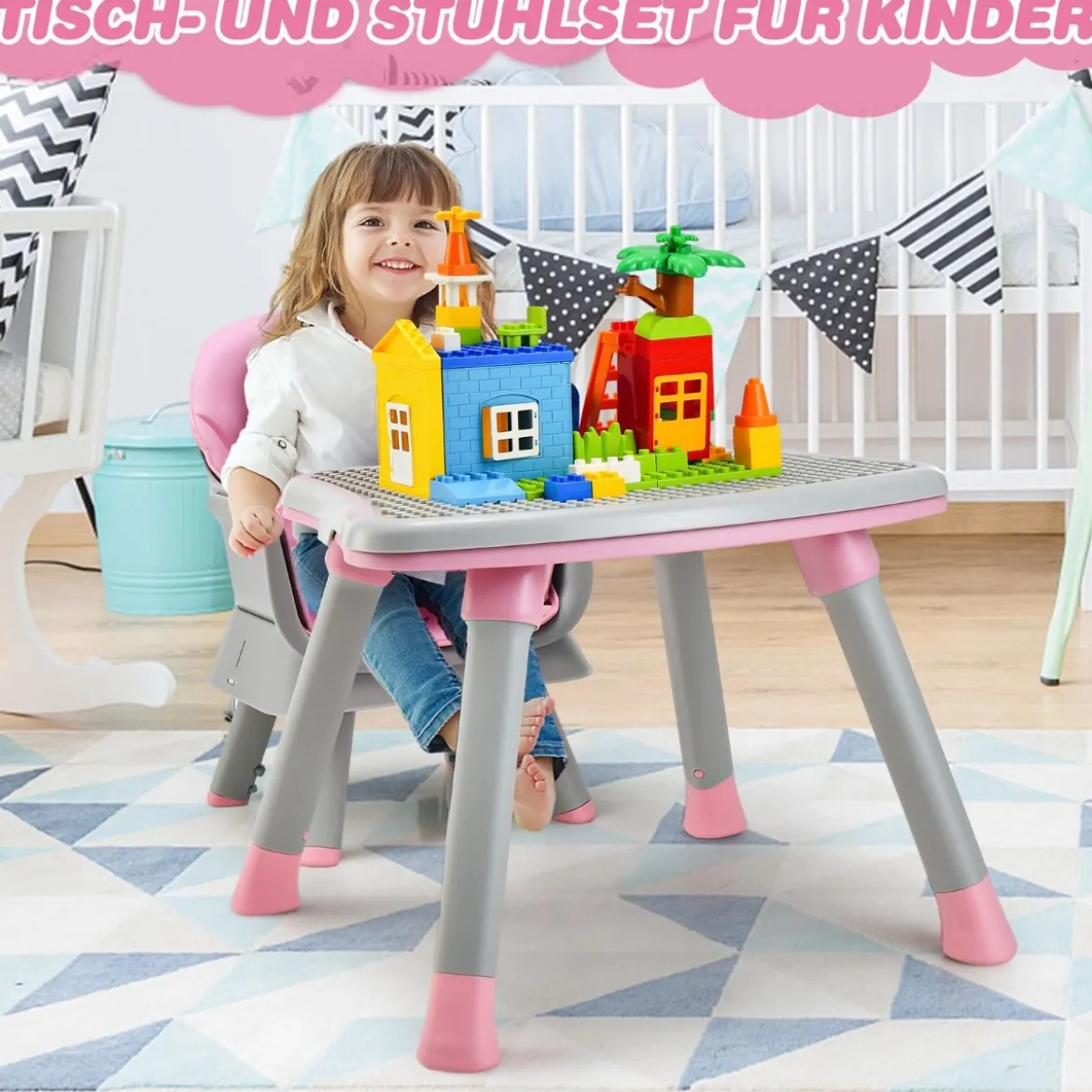 6-in-1 Babyhochstuhl Hochstuhl & Essstuhl & Lerntisch Babystuhl Kombihochstuhl