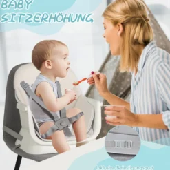 6-in-1 Babyhochstuhl Hochstuhl & Essstuhl & Lerntisch Babystuhl Kombihochstuhl