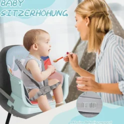 6-in-1 Babyhochstuhl Hochstuhl & Essstuhl & Lerntisch Babystuhl Kombihochstuhl