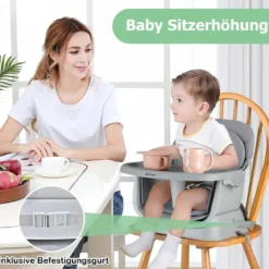 6-in-1 Babyhochstuhl Hochstuhl & Essstuhl & Lerntisch Babystuhl Kombihochstuhl