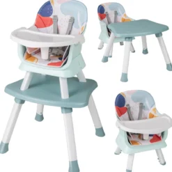 6-in-1 Babyhochstuhl Hochstuhl & Essstuhl & Lerntisch Babystuhl Kombihochstuhl