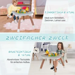 6-in-1 Babyhochstuhl Hochstuhl & Essstuhl & Lerntisch Babystuhl Kombihochstuhl