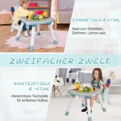 6-in-1 Babyhochstuhl Hochstuhl & Essstuhl & Lerntisch Babystuhl Kombihochstuhl