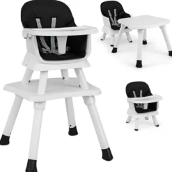 6-in-1 Babyhochstuhl Hochstuhl & Essstuhl & Lerntisch Babystuhl Kombihochstuhl