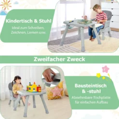 6-in-1 Babyhochstuhl Hochstuhl & Essstuhl & Lerntisch Babystuhl Kombihochstuhl