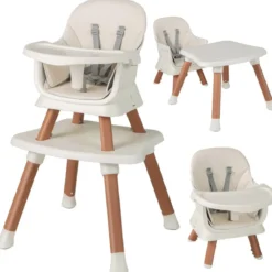 6-in-1 Babyhochstuhl Hochstuhl & Essstuhl & Lerntisch Babystuhl Kombihochstuhl