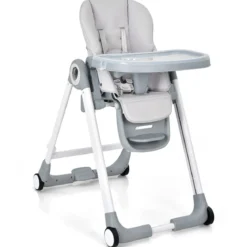 4 in 1 Baby Hochstuhl Kinderhochstuhl klappbar Babystuhl mit Liegefunktion 84 x 56 x 104 cm Grau