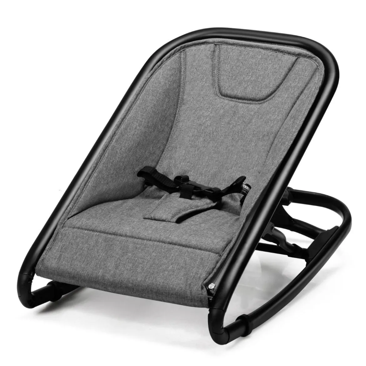 2 in 1 Babywippe und Babyschaukel klappbar Babyliegestuhl mit 2 verstellbaren Liegepositionen bis 15 kg Grau