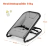 2 in 1 Babywippe und Babyschaukel klappbar Babyliegestuhl mit 2 verstellbaren Liegepositionen bis 15 kg Hellgrau