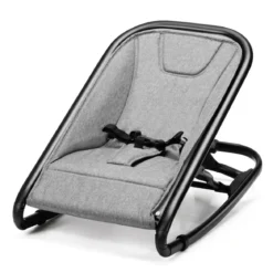 2 in 1 Babywippe und Babyschaukel klappbar Babyliegestuhl mit 2 verstellbaren Liegepositionen bis 15 kg Hellgrau