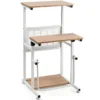 2-in-1-Bürotisch mit Höhenverstellbarer Tischplatte für Präsentationen 55 x 53 x 98 cm