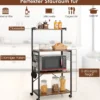 Industrielles Küchenregal 4-Stufiges Lagerregal 60 x 42 x 122 cm Braun