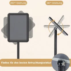Infoständer A4 81–131 cm Höhenverstellbarer Menükartenhalter Drehbar Plakatständer mit Sockel
