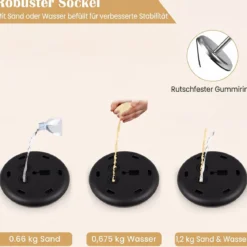 Infoständer A3 87–137 cm Höhenverstellbarer Menükartenhalter Drehbar Plakatständer mit Sockel