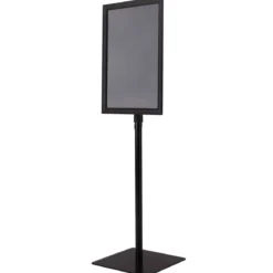 Infoständer A3 2er Set Informationsständer höhenverstellbar Plakatständer Kundenstopper Schwarz