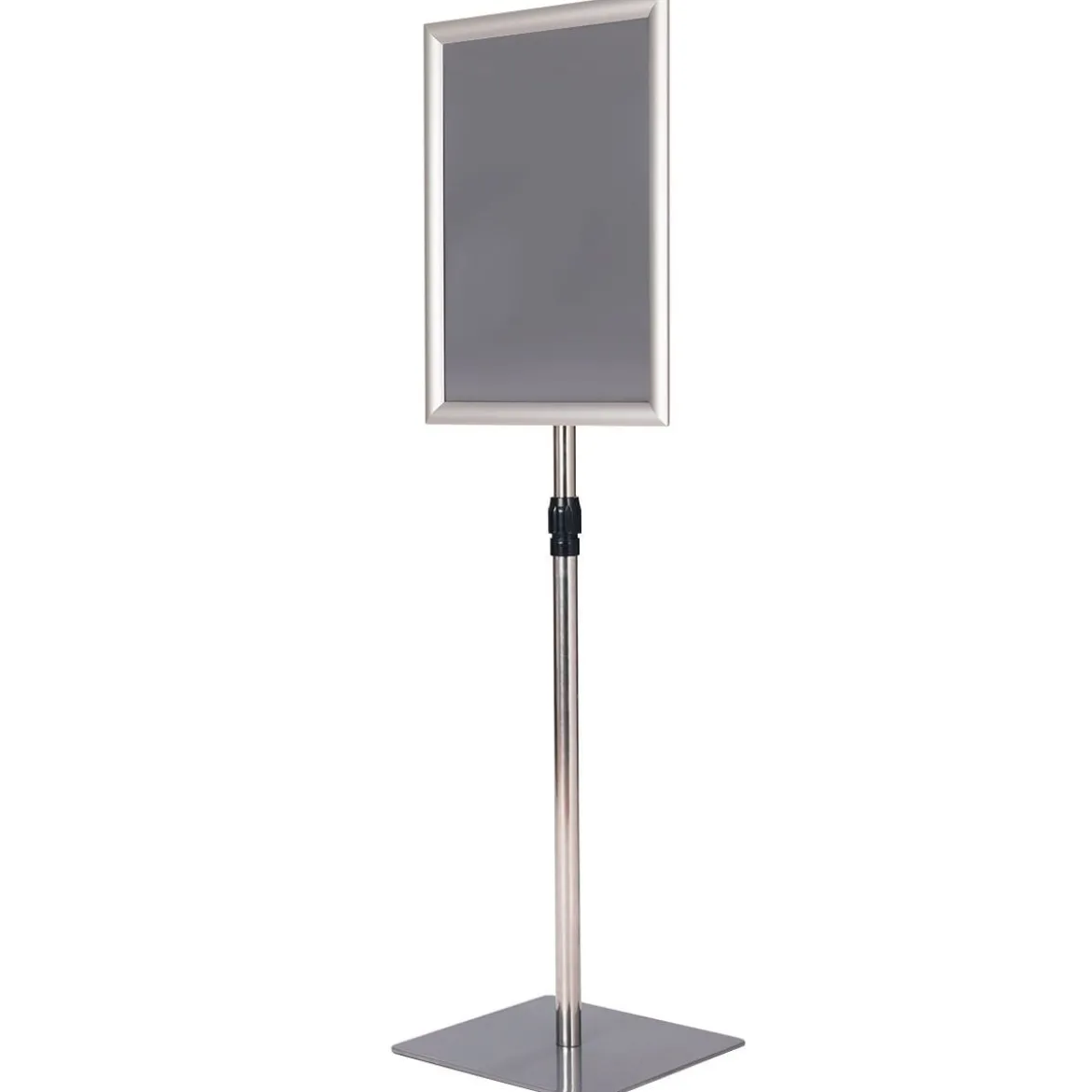 Infoständer A3 2er Set Informationsständer höhenverstellbar Plakatständer Kundenstopper Silber