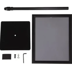 Infoständer A3 Höhenverstellbarer Abnehmbarer Plakatständer Plakat Silber/ Schwarz 42 x 29,5 cm