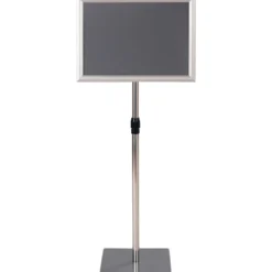 Infoständer A3 Höhenverstellbarer Abnehmbarer Plakatständer Plakat Silber/ Schwarz 42 x 29,5 cm