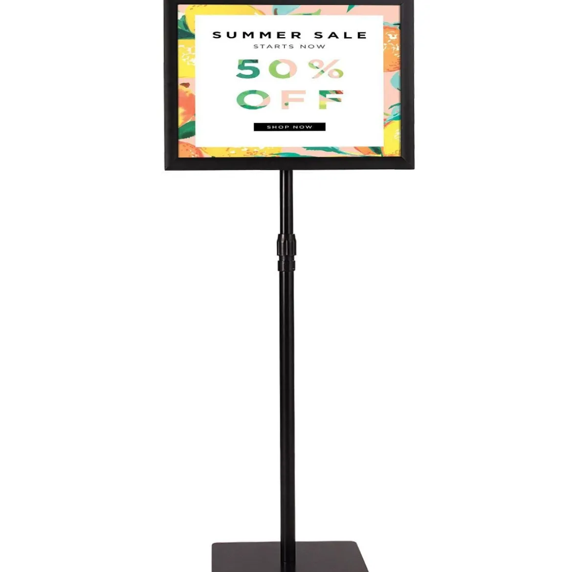 Infoständer A3 Höhenverstellbarer Abnehmbarer Plakatständer Plakat Silber/ Schwarz 42 x 29,5 cm