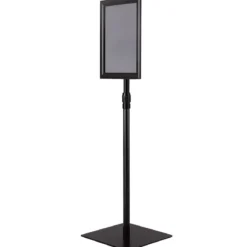 Infoständer DIN A4 Höhenverstellbarer Abnehmbarer Plakatständer Plakat Silber/Schwarz 33 x 24 cm