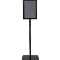 Infoständer DIN A4 Höhenverstellbarer Abnehmbarer Plakatständer Plakat Silber/Schwarz 33 x 24 cm