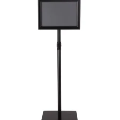 Infoständer DIN A4 Höhenverstellbarer Abnehmbarer Plakatständer Plakat Silber/Schwarz 33 x 24 cm