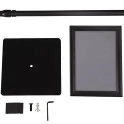 Infoständer DIN A4 Höhenverstellbarer Abnehmbarer Plakatständer Plakat Silber/Schwarz 33 x 24 cm