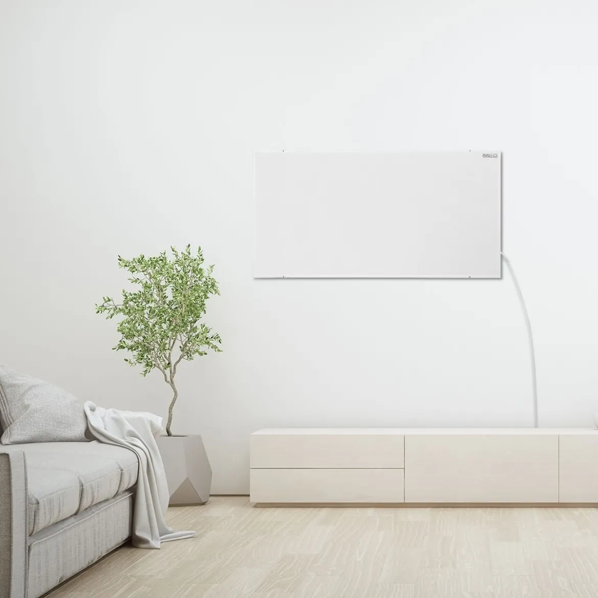 Infrarotheizung Elektrische Wandheizung Konvektorheizung Überhitzungsschutz Heizkörper für Büro Hause 122 x 62 x 1,5cm