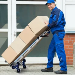 2-in-1-Handkarren aus Aluminium umwandelbarer Transportwagen zum Treppensteigen 152 x 51 x 46 cm