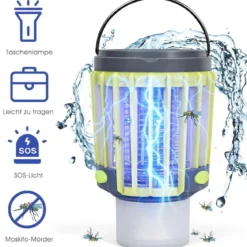 3-in-1 Insektenvernichter Solar-Campingleuchte Mückenkiller Taschelampe Mückenlampe Notlicht