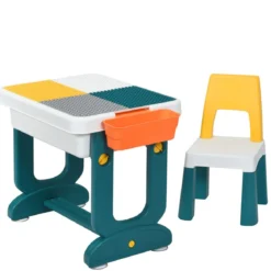 5 in 1 Kinder Aktivitätstisch Spieltisch Kinderschreibtisch mit Stauraum Sandtisch Aktivitäts-Spieltisch