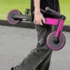 4-in-1 Kinder-Dreirad Lauflernwagen mit verstellbarem Schiebegriff & abnehmbaren Pedalen Rosa