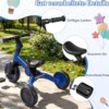 5-in-1 Kinderfahrrad Kinder Balancebike mit abnehmbaren Pedalen verstellbarem Lenker Blau