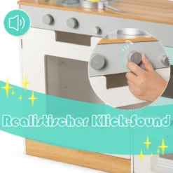 2 in 1 Kinderküche doppelseitiges Rollenspiel Set Spielküche Kinderspielküche Grün