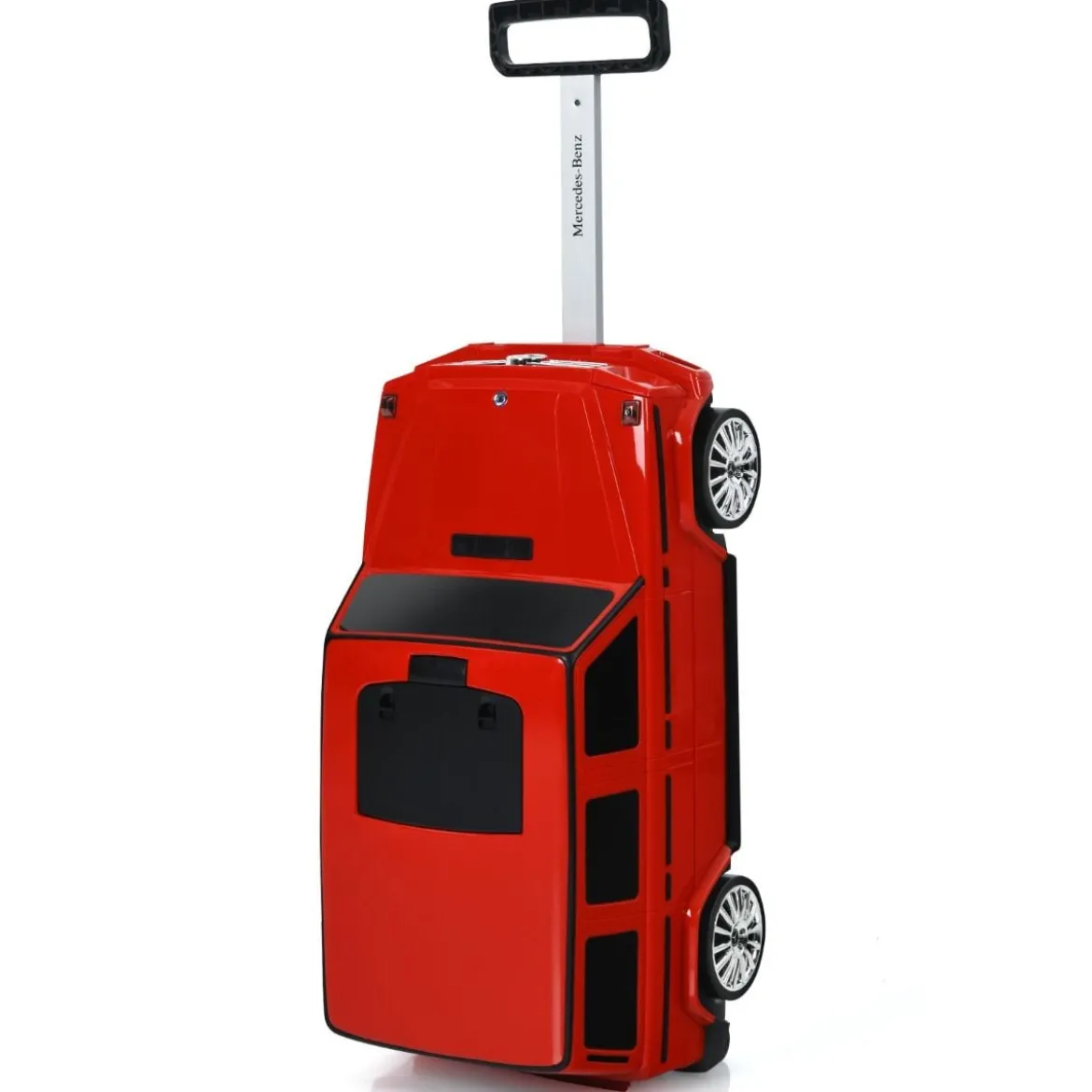 2 in 1 kinderkoffer Spielzeugauto mit klappbarem Griff 60 x 31 x 26 cm Rot