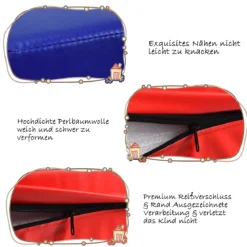 4 in 1 Kinder Sofa & Sitzgruppe & Bett & Puzzle Matraze 6 tlg. Schaumstoffbausteine Soft Foam Bunt