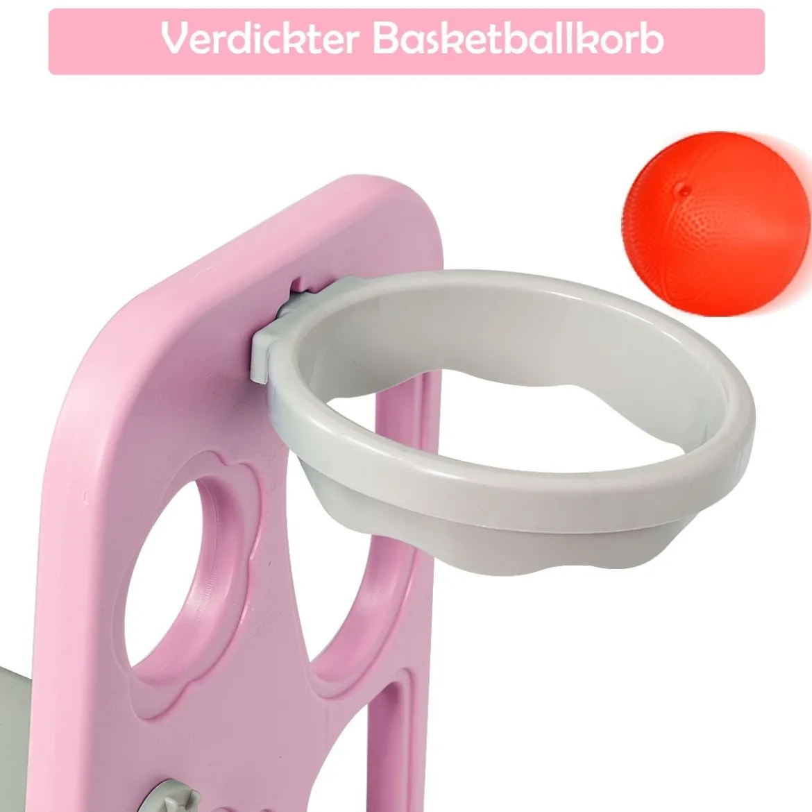 4 in 1 Kinder Spielplatz Kinder Rutsche & Schaukel Gartenschaukel Rosa