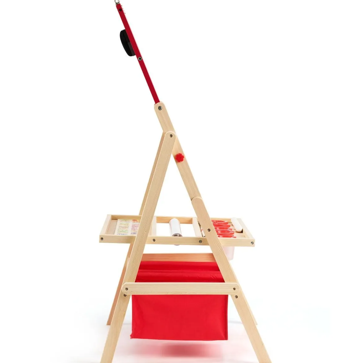 3 in 1 Kinder Staffelei Kindertafel doppelseitig Whiteboard & Kreidetafel 52,5x51,5x106,5 cm