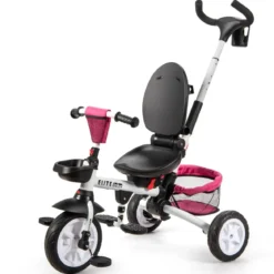 6-in-1 Kinderwagen mit Dach & Sicherheitsgurt für Kinder im Alter von 12 - 50 Monaten Rosa