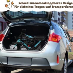6-in-1 Kinderwagen mit Dach & Sicherheitsgurt für Kinder im Alter von 12 - 50 Monaten Blau
