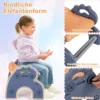 6 in 1 Klappbarer Kindertisch mit Stuhl & Staffelei Spieltisch mit Doppelseitiger & Abnehmbarer Tischplatte