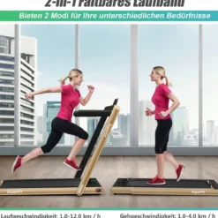 2 in 1 Klappbares Laufband 2,25 HP Tragbares Elektrisches Laufband