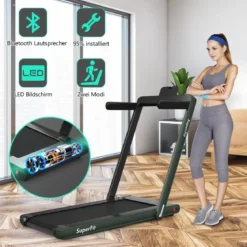 2 in 1 Klappbares Laufband 2,25 HP Tragbares Elektrisches Laufband