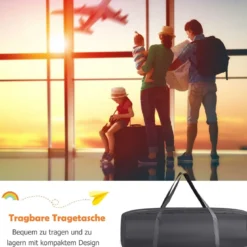 3 in 1 Klappbares Reisebett & Wickeltisch & Laufstall mit Abnehmbarem Moskitonetz