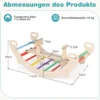 4 in 1 Kletterbogen mit Abnehmbarem Sitz Klettergerüst zum Wippen Schaukeln Klettern Krabbeln