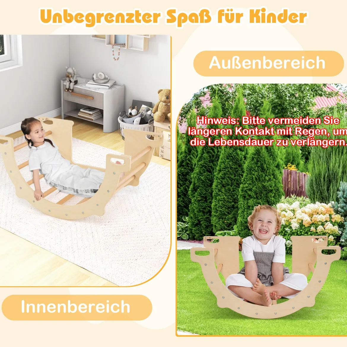 8 in 1 Kletterbogen mit Aufbewahrungsbox Klettergerüst zum Klettern Wippen Krabbeln 80 x 47 x 41 cm