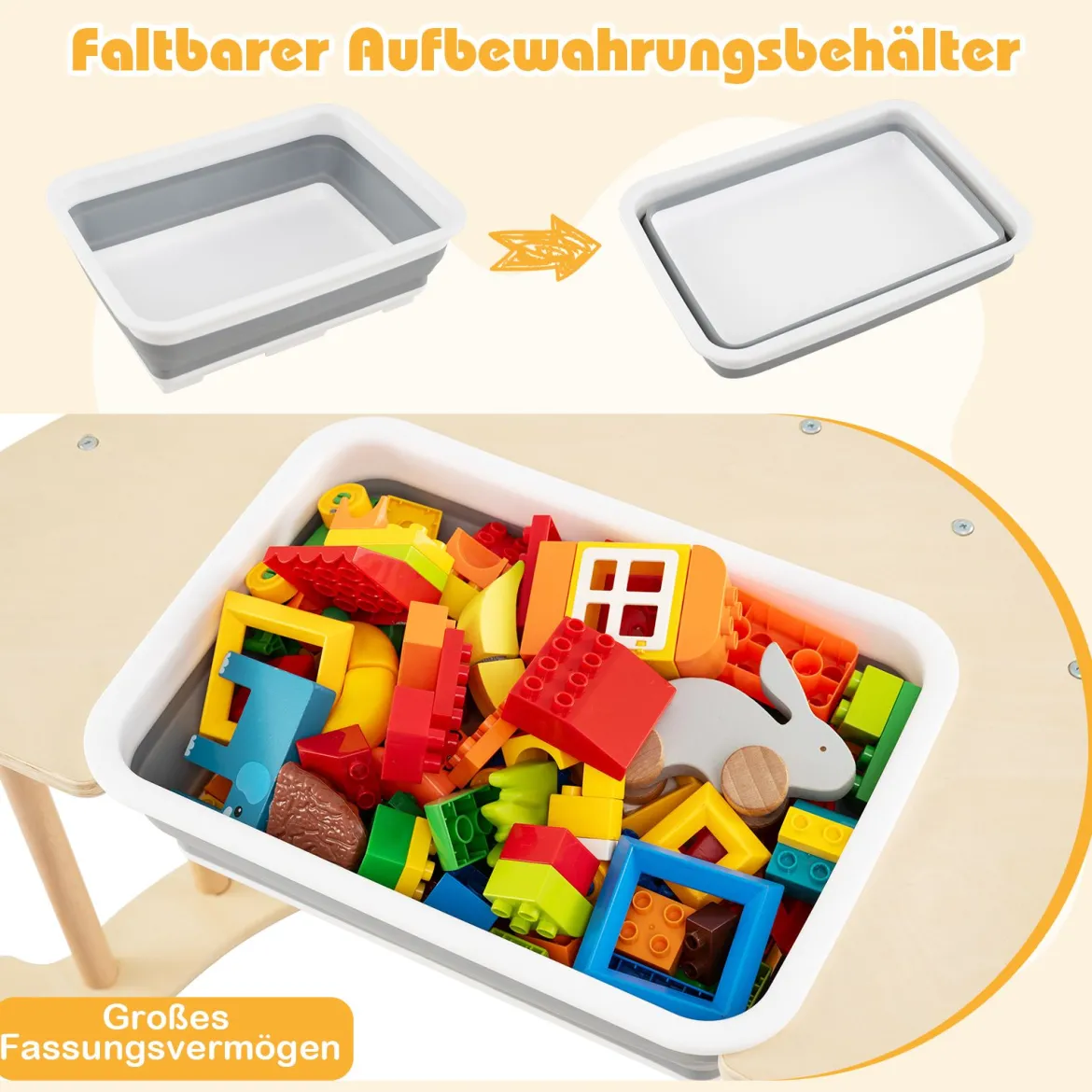 8 in 1 Kletterbogen mit Aufbewahrungsbox Klettergerüst zum Klettern Wippen Krabbeln 80 x 47 x 41 cm