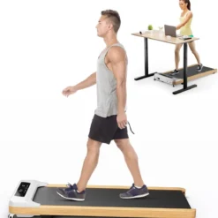 2 in 1 Laufband 2,25HP Walking Pad unter dem Schreibtisch 1-6km/h mit Fernbedienung tragbar 120 x 54 x 13 cm