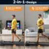 2 in 1 Laufband Unter dem Schreibtisch mit Uhrähnlicher Fernbedienung & LED-Anzeige
