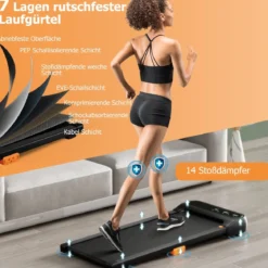 2 in 1 Laufband Unter dem Schreibtisch mit Uhrähnlicher Fernbedienung & LED-Anzeige